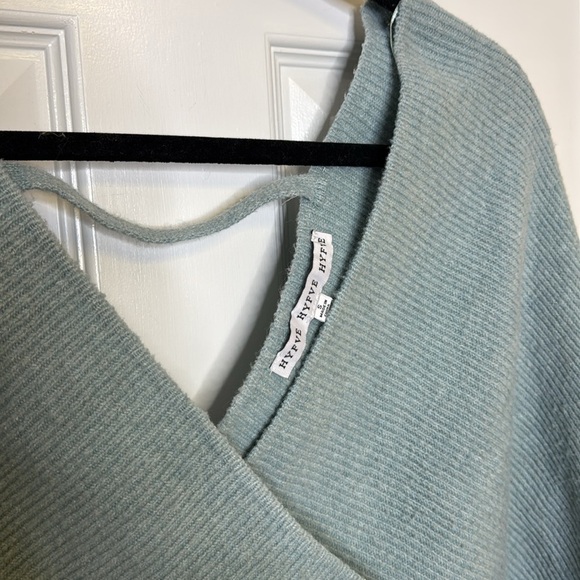 HYFVE Sage Green Wrap Sweater - Picture 3 of 6